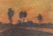 Vincent Van Gogh, Landscape at Sunset (nn04)